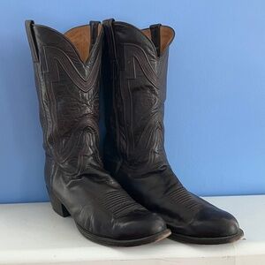 Lucchese Bootmaker - Men’s Collins Cowboy Boots in Chocolate - Size 11